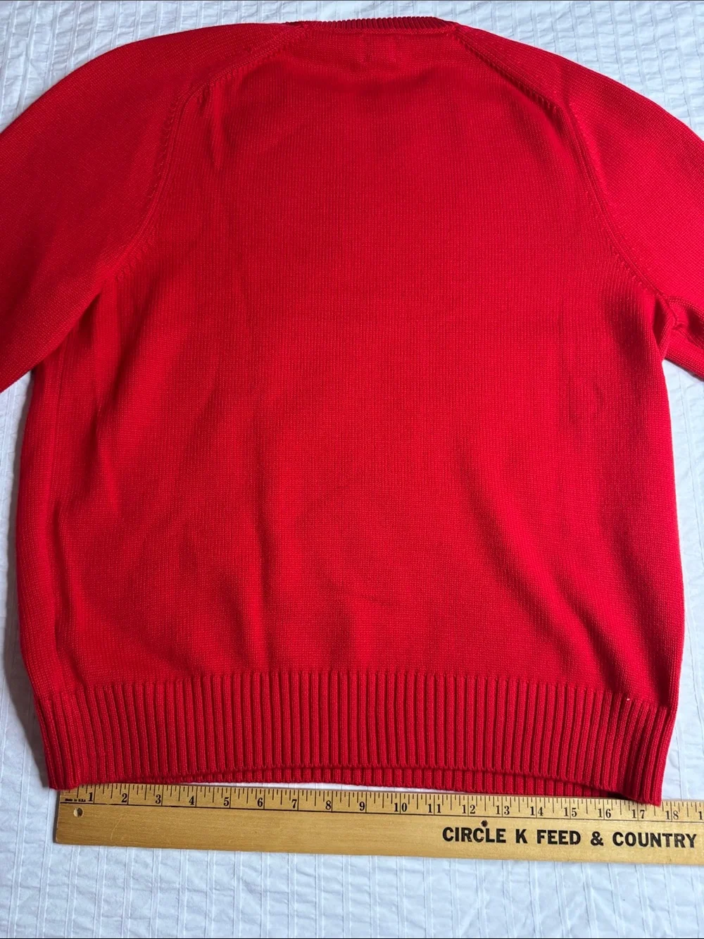 J. Crew Red Crewneck Sweater - Men's Classic Knit 100% Cotton